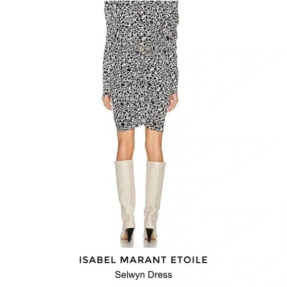 Isabel Marant Selwyn ruched printed dress - Picture 2 of 16